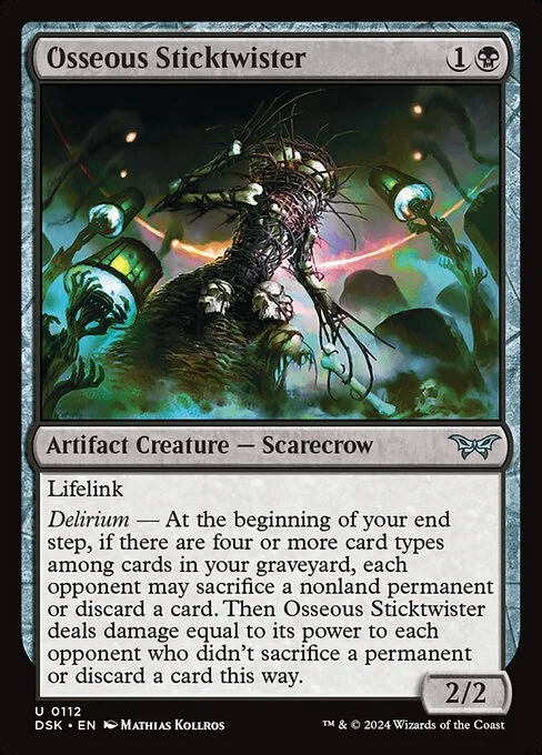 Osseous Sticktwister, carta Magic di tipo Artifact Creature — Scarecrow illustrata da Mathias Kollros