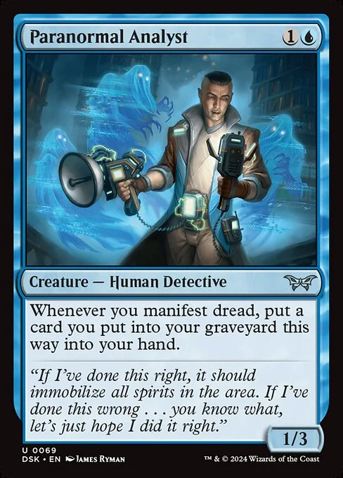 Paranormal Analyst, carta Magic di tipo Creature — Human Detective illustrata da James Ryman