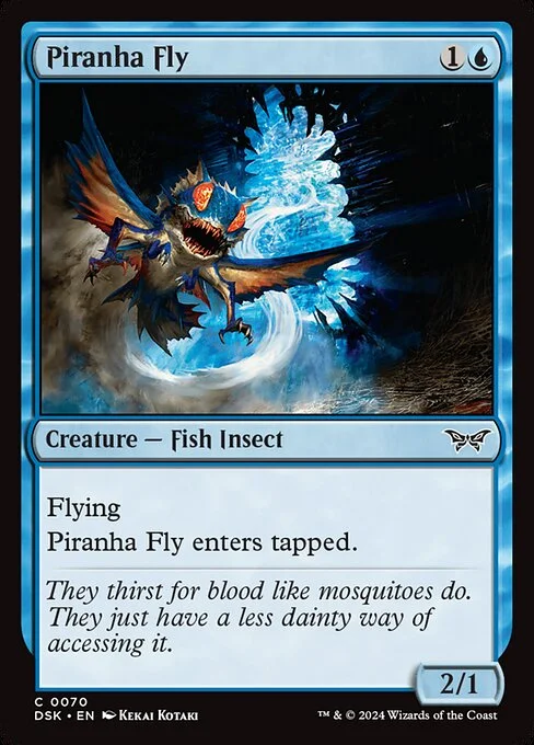 Piranha Fly, carta Magic di tipo Creature — Fish Insect illustrata da Kekai Kotaki