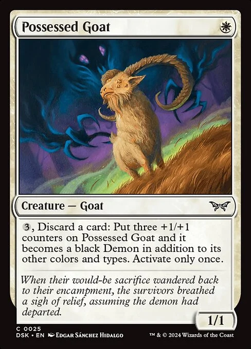 Possessed Goat, carta Magic di tipo Creature — Goat illustrata da Edgar Sánchez Hidalgo