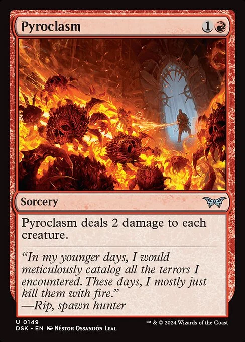 Pyroclasm, carta Magic di tipo Sorcery illustrata da Néstor Ossandón Leal