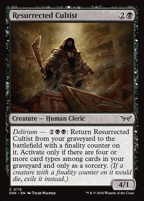 Resurrected Cultist, carta Magic di tipo Creature — Human Cleric illustrata da Tyler Walpole