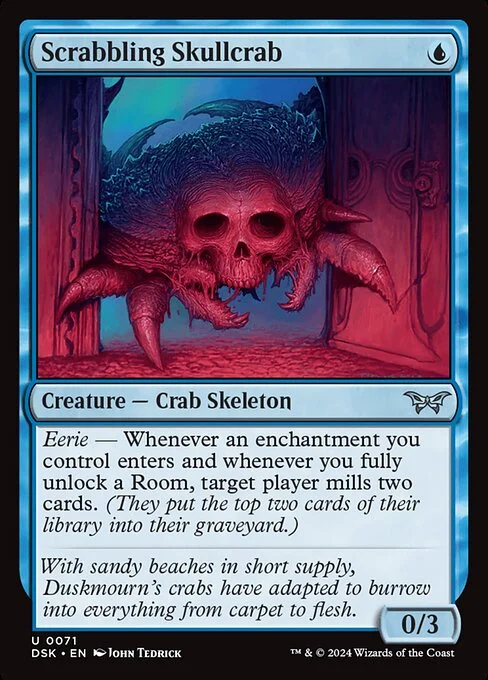 Scrabbling Skullcrab, carta Magic di tipo Creature — Crab Skeleton illustrata da John Tedrick