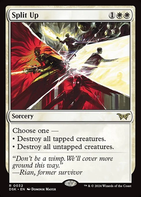 Split Up, carta Magic di tipo Sorcery illustrata da Dominik Mayer