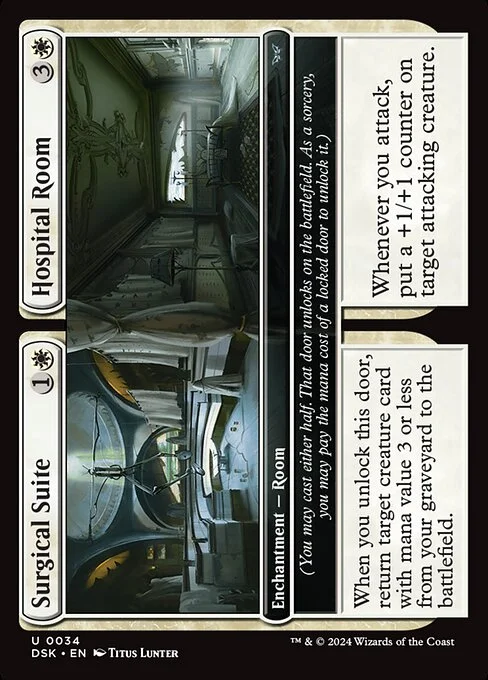 Surgical Suite // Hospital Room, carta Magic di tipo Enchantment — Room // Enchantment — Room illustrata da Titus Lunter