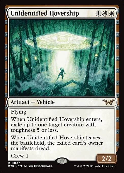 Unidentified Hovership, carta Magic di tipo Artifact — Vehicle illustrata da Jana Heidersdorf