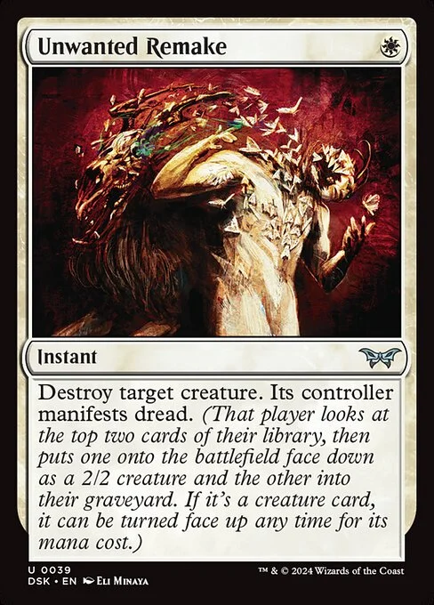Unwanted Remake, carta Magic di tipo Instant illustrata da Eli Minaya