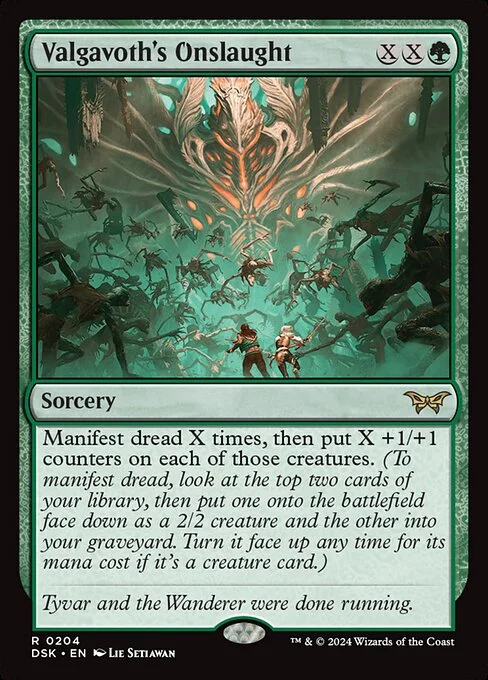 Valgavoth's Onslaught, carta Magic di tipo Sorcery illustrata da Lie Setiawan