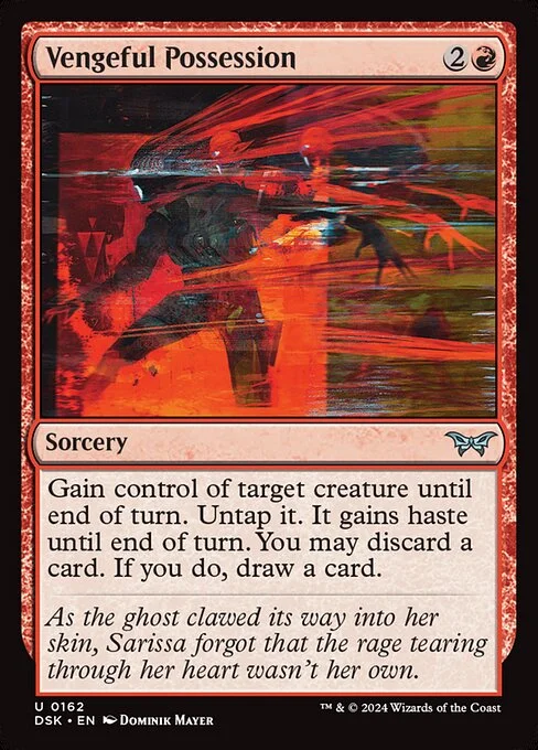 Vengeful Possession, carta Magic di tipo Sorcery illustrata da Dominik Mayer