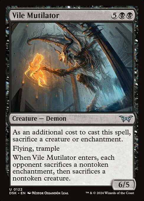 Vile Mutilator, carta Magic di tipo Creature — Demon illustrata da Néstor Ossandón Leal
