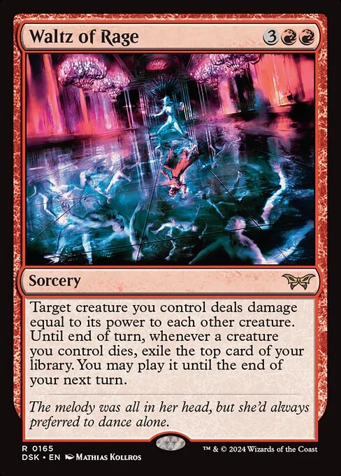 Waltz of Rage, carta Magic di tipo Sorcery illustrata da Mathias Kollros