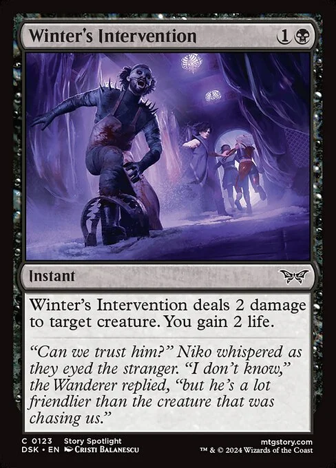 Winter's Intervention, carta Magic di tipo Instant illustrata da Cristi Balanescu