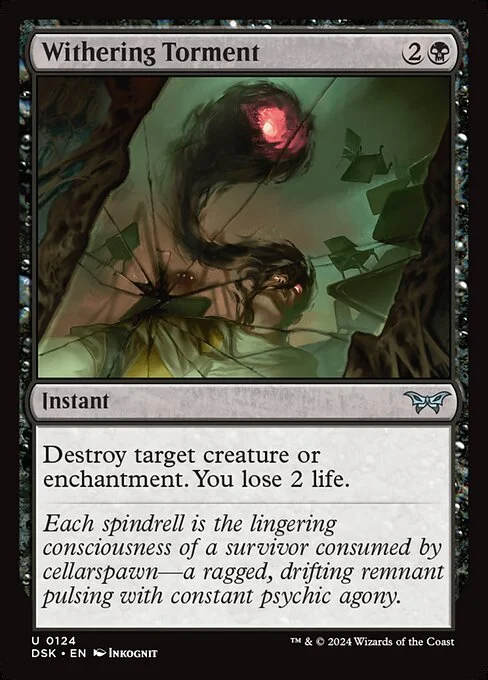 Withering Torment, carta Magic di tipo Instant illustrata da Inkognit