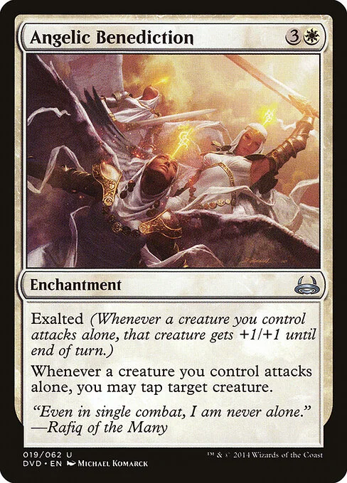 Angelic Benediction, carta Magic di tipo Enchantment illustrata da Michael Komarck