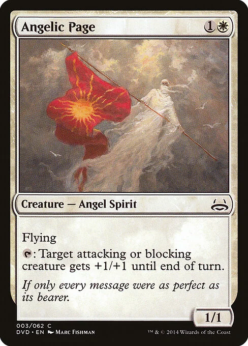 Angelic Page, carta Magic di tipo Creature — Angel Spirit illustrata da Marc Fishman