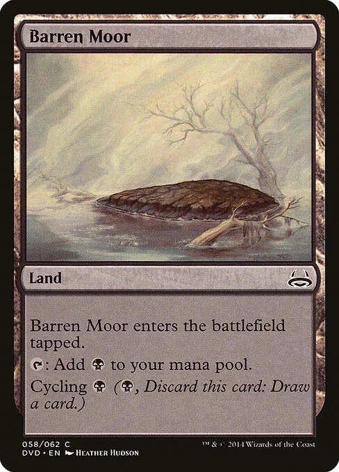 Barren Moor, carta Magic di tipo Land illustrata da Heather Hudson