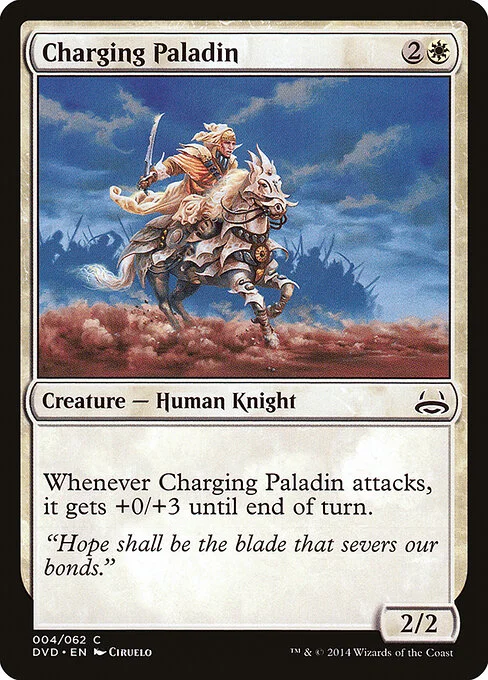 Charging Paladin, carta Magic di tipo Creature — Human Knight illustrata da Ciruelo