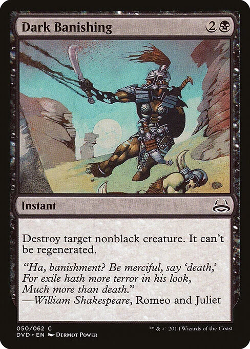 Dark Banishing, carta Magic di tipo Instant illustrata da Dermot Power