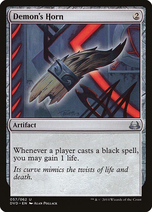Demon's Horn, carta Magic di tipo Artifact illustrata da Alan Pollack