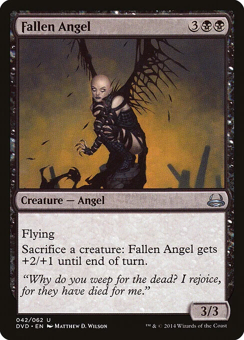 Fallen Angel, carta Magic di tipo Creature — Angel illustrata da Matthew D. Wilson