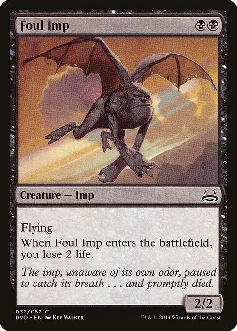 Foul Imp, carta Magic di tipo Creature — Imp illustrata da Kev Walker