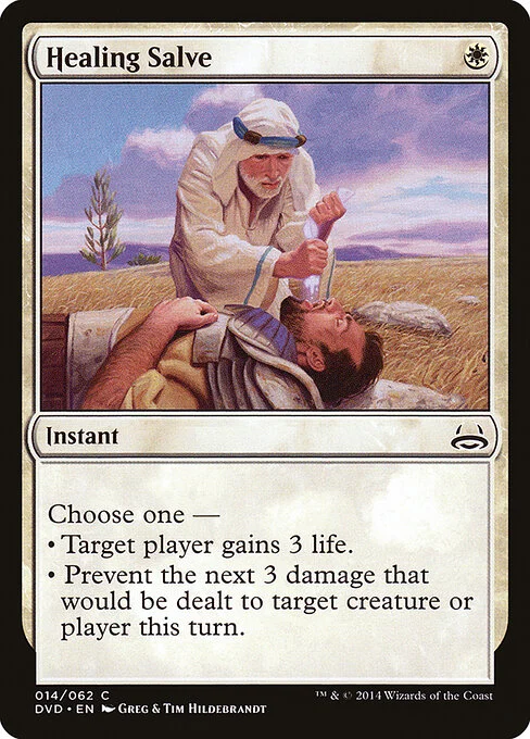 Healing Salve, carta Magic di tipo Instant illustrata da Greg Hildebrandt & Tim Hildebrandt