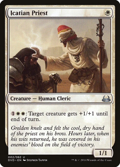 Icatian Priest, carta Magic di tipo Creature — Human Cleric illustrata da Stephen Tappin