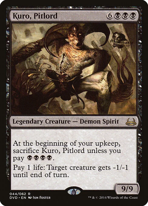 Kuro, Pitlord, carta Magic di tipo Legendary Creature — Demon Spirit illustrata da Jon Foster