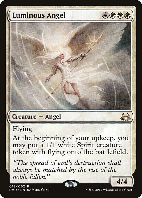 Luminous Angel, carta Magic di tipo Creature — Angel illustrata da Jason Chan