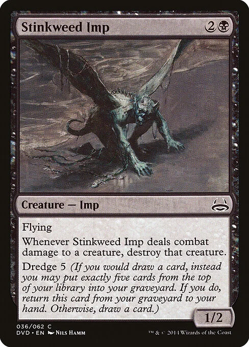 Stinkweed Imp, carta Magic di tipo Creature — Imp illustrata da Nils Hamm
