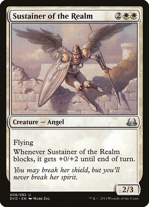 Sustainer of the Realm, carta Magic di tipo Creature — Angel illustrata da Mark Zug