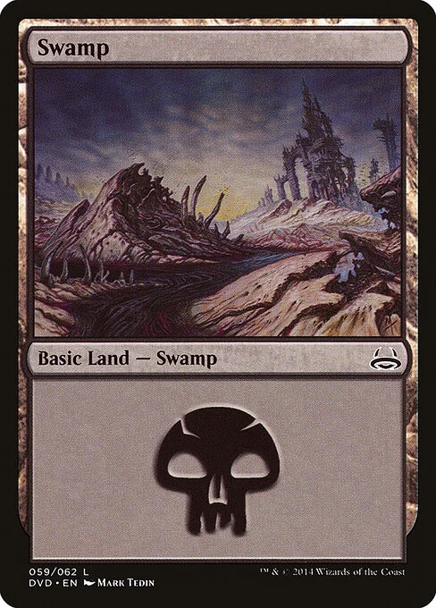 Swamp, carta Magic di tipo Basic Land — Swamp illustrata da Mark Tedin