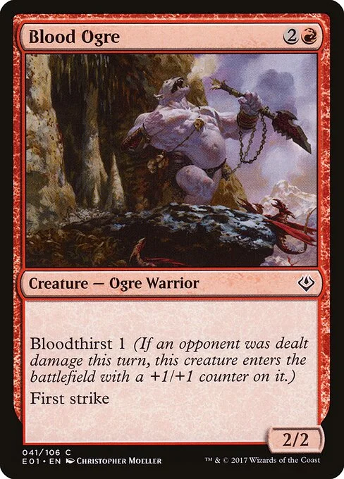 Blood Ogre, carta Magic di tipo Creature — Ogre Warrior illustrata da Christopher Moeller