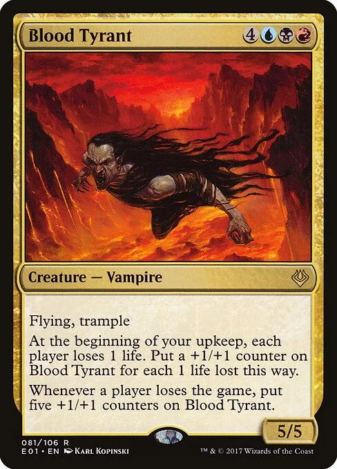 Blood Tyrant, carta Magic di tipo Creature — Vampire illustrata da Karl Kopinski