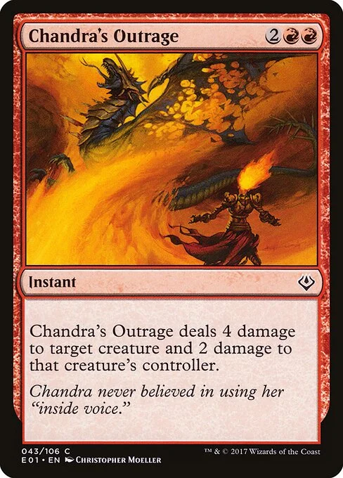 Chandra's Outrage, carta Magic di tipo Instant illustrata da Christopher Moeller