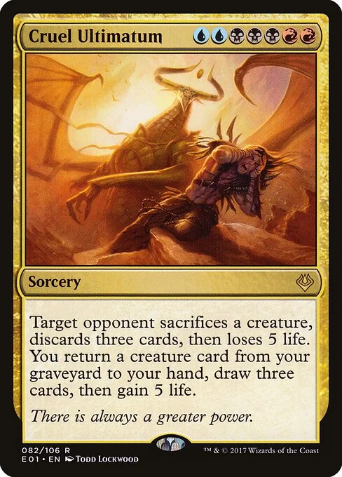 Cruel Ultimatum, carta Magic di tipo Sorcery illustrata da Todd Lockwood