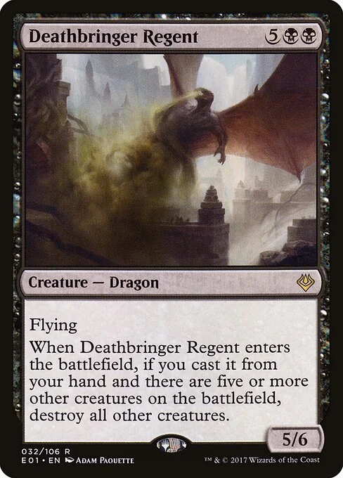 Deathbringer Regent, carta Magic di tipo Creature — Dragon illustrata da Adam Paquette