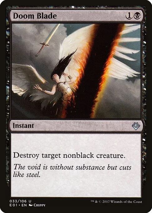 Doom Blade, carta Magic di tipo Instant illustrata da Chippy
