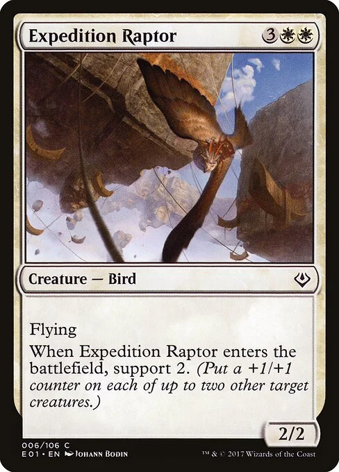 Expedition Raptor, carta Magic di tipo Creature — Bird illustrata da Johann Bodin