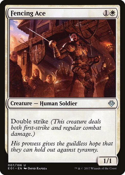 Fencing Ace, carta Magic di tipo Creature — Human Soldier illustrata da David Rapoza