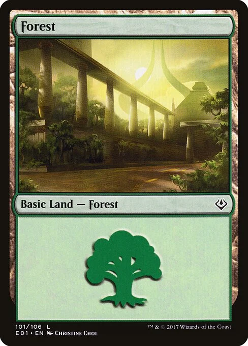 Forest, carta Magic di tipo Basic Land — Forest illustrata da Christine Choi