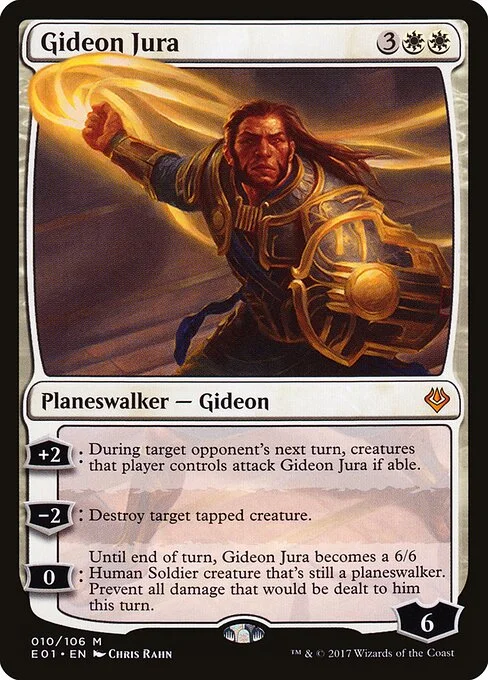 Gideon Jura, carta Magic di tipo Legendary Planeswalker — Gideon illustrata da Chris Rahn
