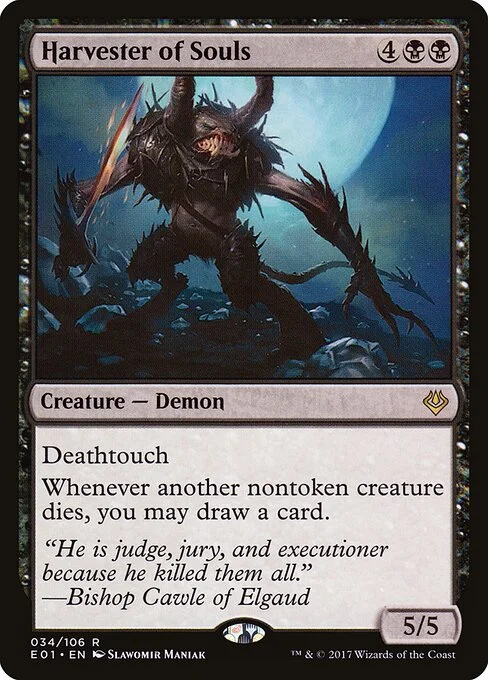 Harvester of Souls, carta Magic di tipo Creature — Demon illustrata da Slawomir Maniak