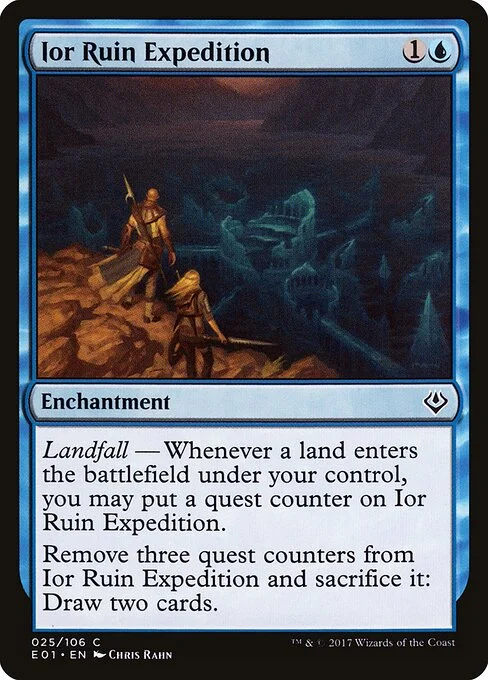 Ior Ruin Expedition, carta Magic di tipo Enchantment illustrata da Chris Rahn