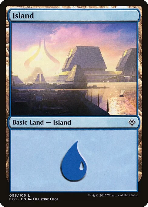 Island, carta Magic di tipo Basic Land — Island illustrata da Christine Choi