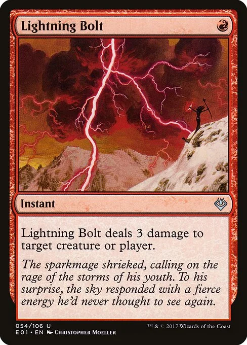 Lightning Bolt, carta Magic di tipo Instant illustrata da Christopher Moeller