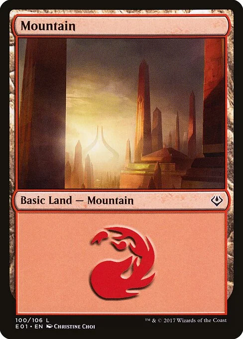 Mountain, carta Magic di tipo Basic Land — Mountain illustrata da Christine Choi