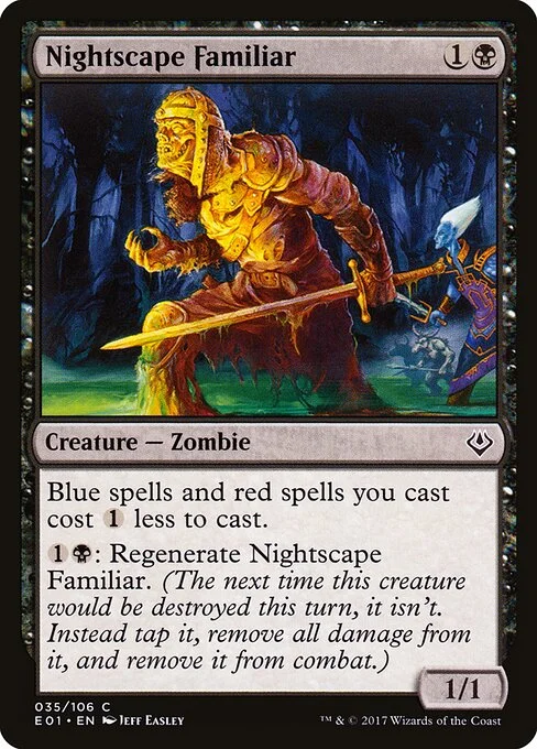 Nightscape Familiar, carta Magic di tipo Creature — Zombie illustrata da Jeff Easley