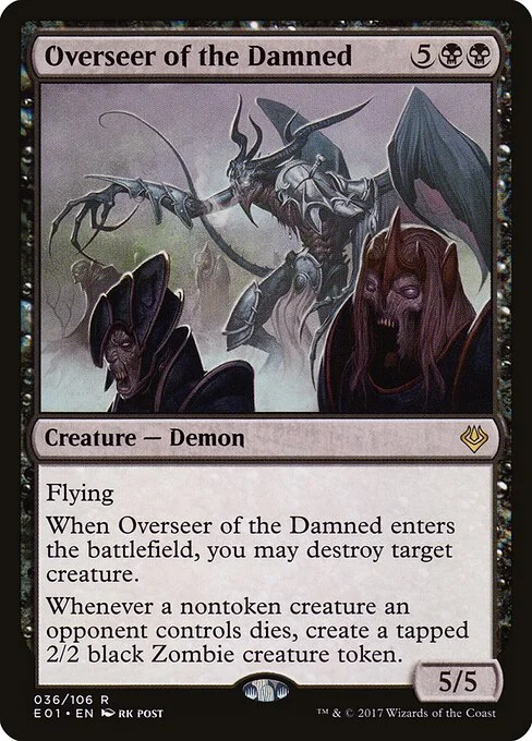 Overseer of the Damned, carta Magic di tipo Creature — Demon illustrata da rk post