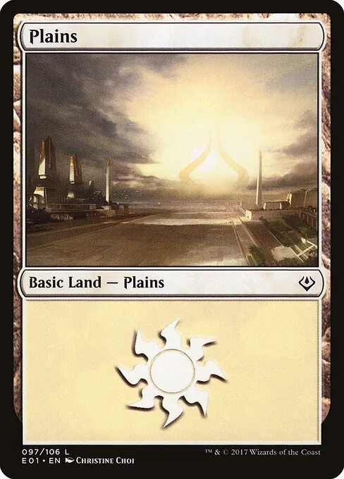 Plains, carta Magic di tipo Basic Land — Plains illustrata da Christine Choi